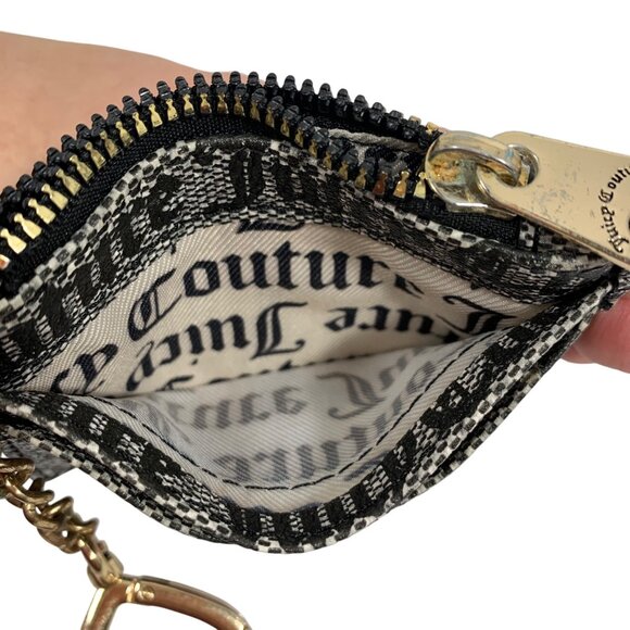 JUICY COUTURE Love Actually Card Case Zip Wallet Keychain w/ Heart - Picture 7 of 9